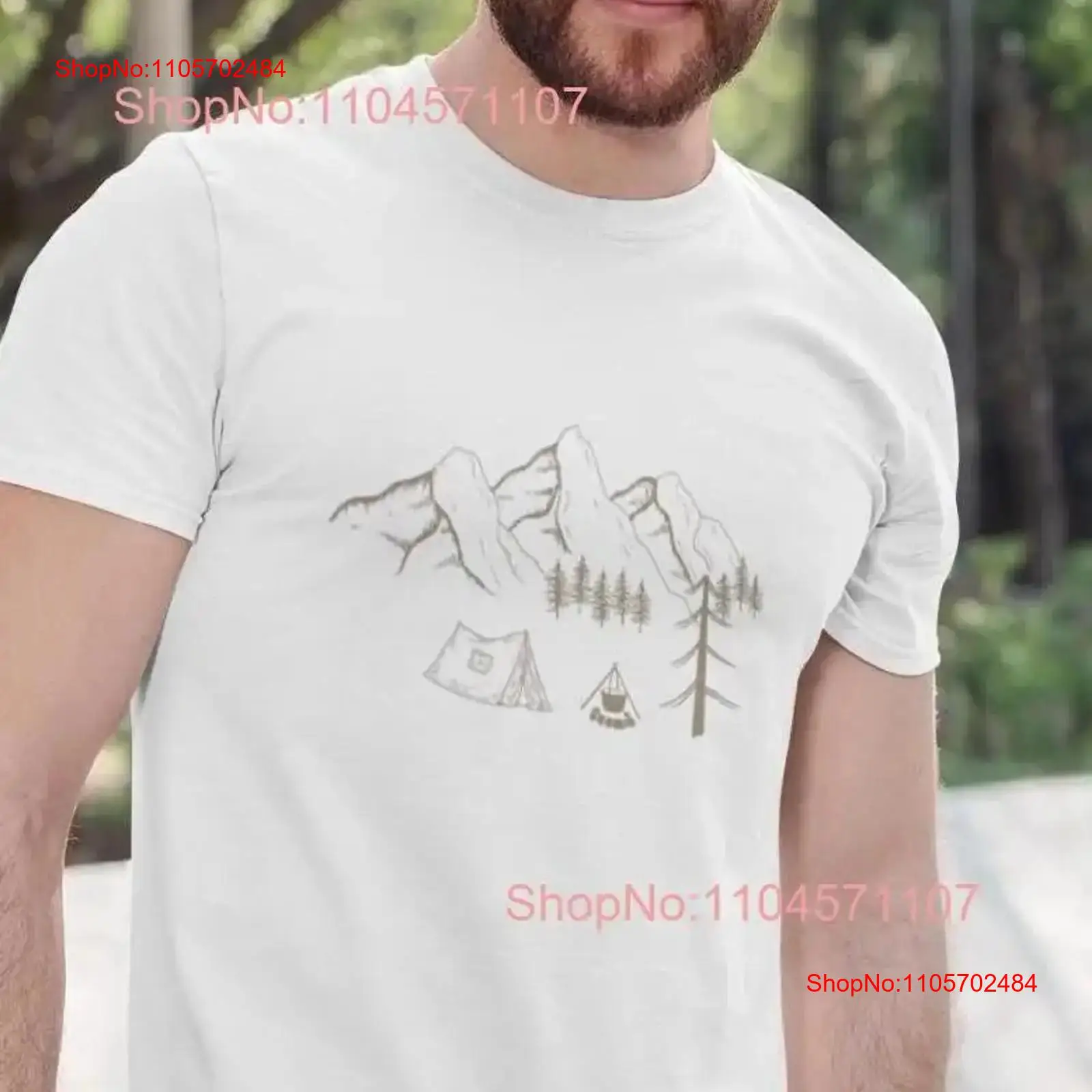Outdoor Adventure Outfit - Camiseta de acampamento na montanha, aventura,