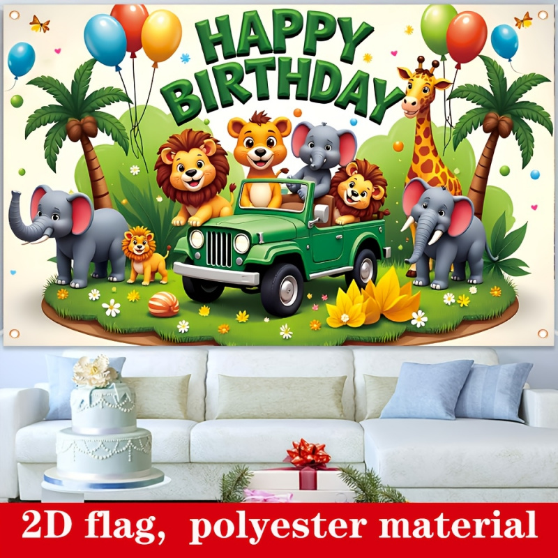 1 unidade, banner plano 2D de  - Outdoor Adventure Birthday Party avaliação e preço
