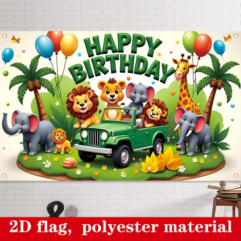 1 unidade, banner plano 2D de  - Outdoor Adventure Birthday Party avaliação e preço