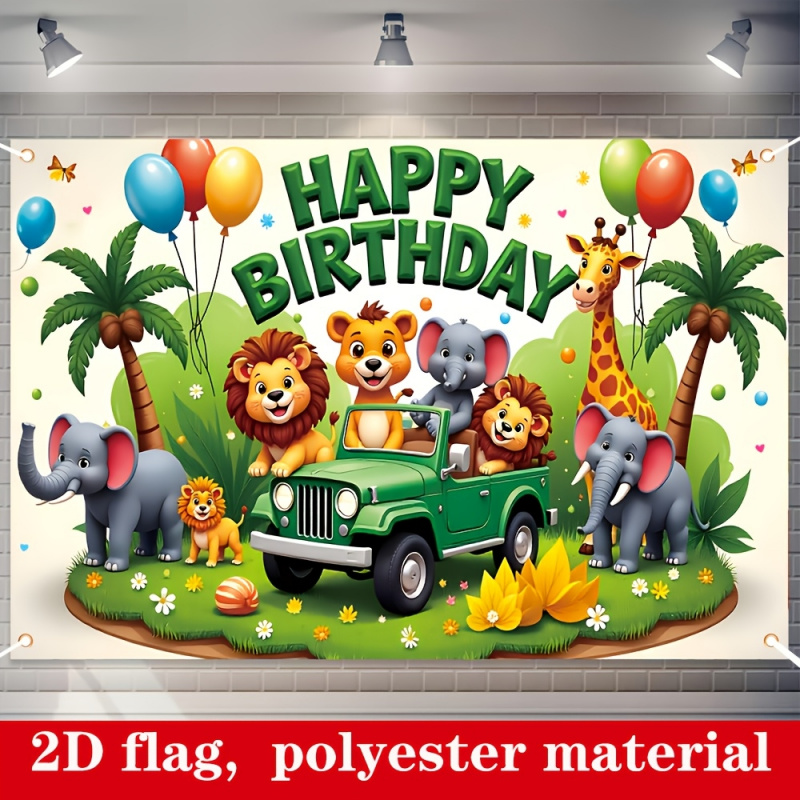 1 unidade, banner plano 2D de  - Outdoor Adventure Birthday Party avaliação e preço